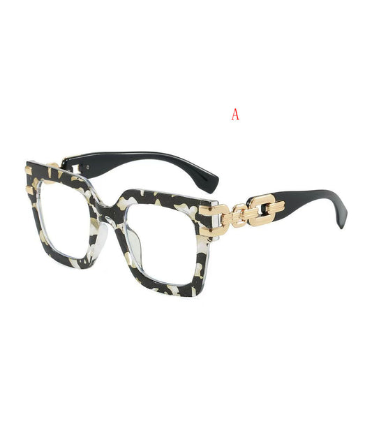 Unisex Full Frame Reading Glasses Large Frame Fashion Print 4