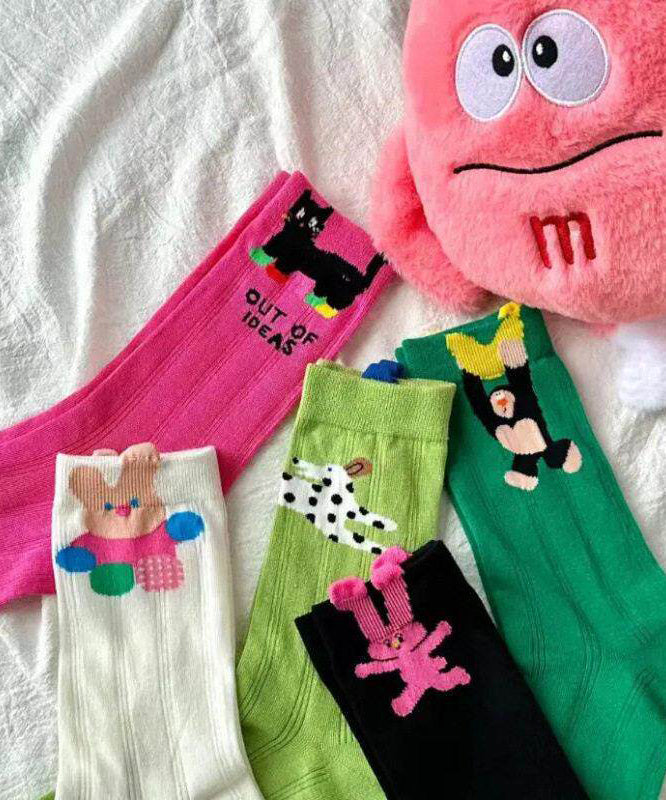 Unisex Mid Calf Socks Cartoon Design Breathable 1