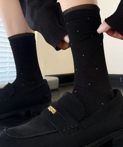 Unisex Mid Calf Socks Dot Patchwork Design 2