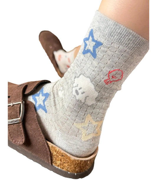 Unisex Mid Calf Socks Jacquard Pattern 2