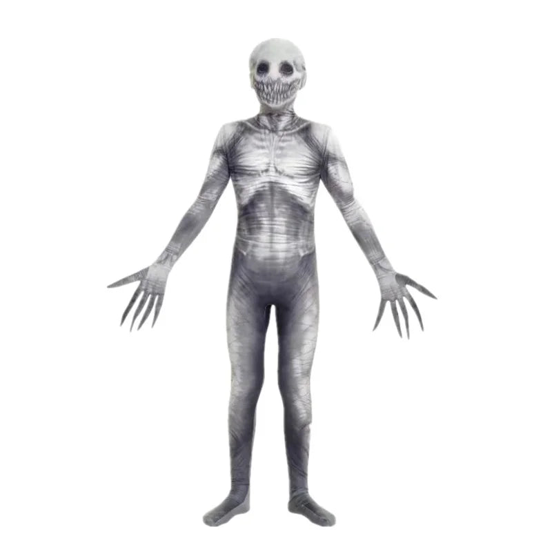 Unisex Skeleton Jumpsuit Halloween Costume 0