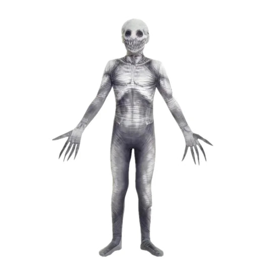 Unisex Skeleton Jumpsuit Halloween Costume 0