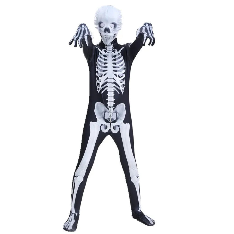 Unisex Skeleton Jumpsuit Halloween Costume 2