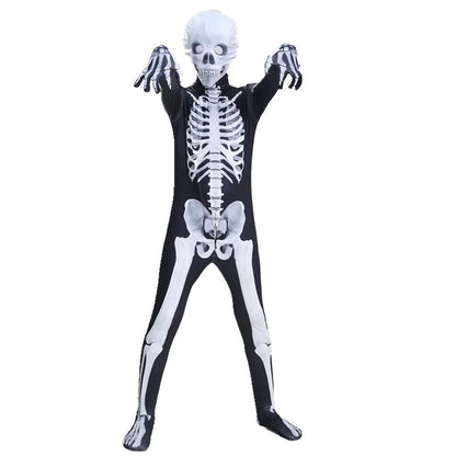 Unisex Skeleton Jumpsuit Halloween Costume 2
