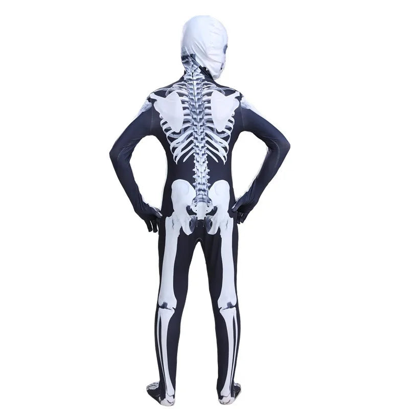 Unisex Skeleton Jumpsuit Halloween Costume 4