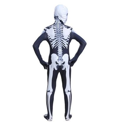 Unisex Skeleton Jumpsuit Halloween Costume 4