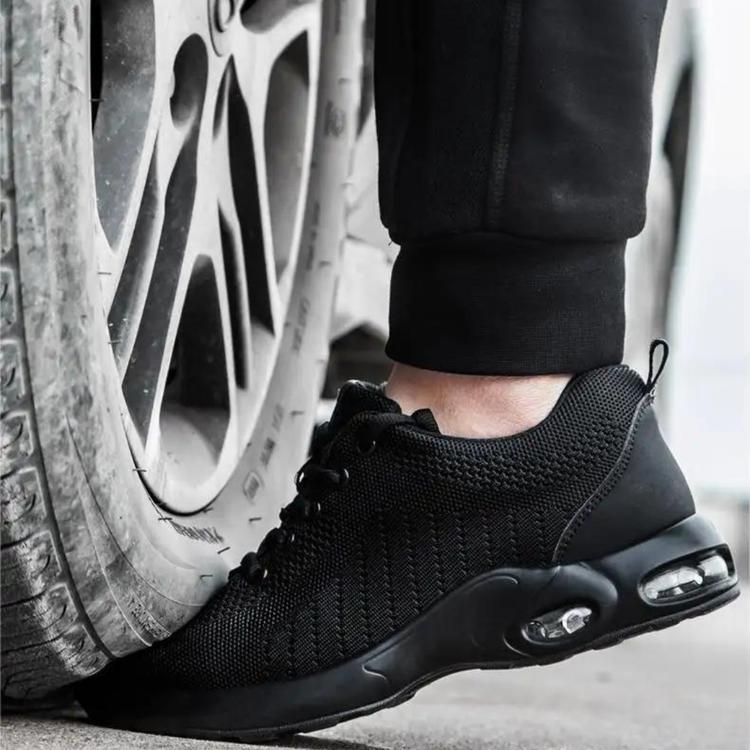 Air cushion safety shoes for men