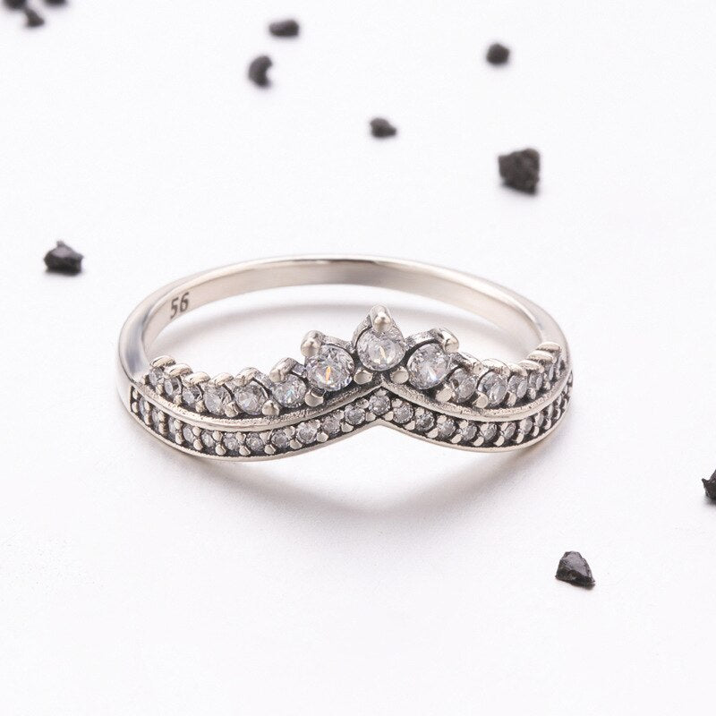 V shape Sterling silver Ring