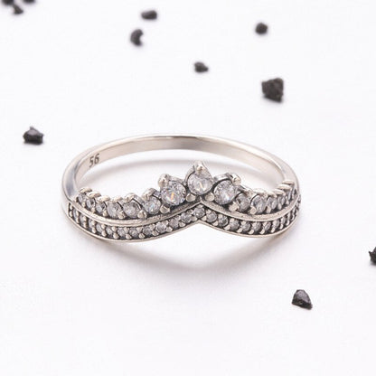 V shape Sterling silver Ring