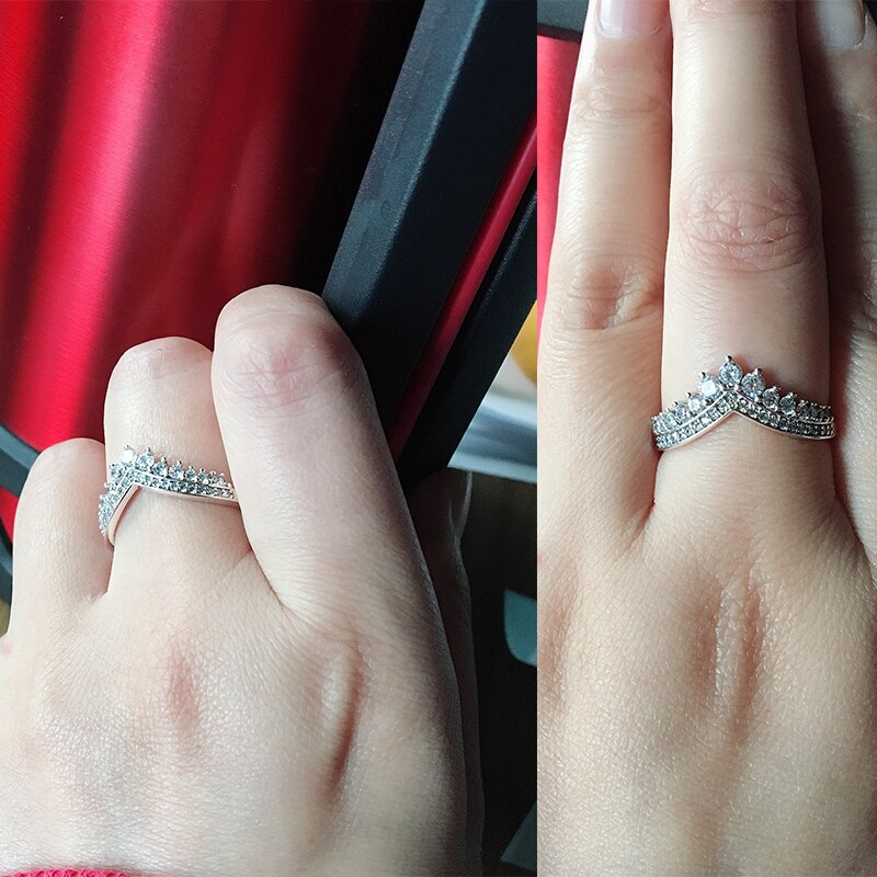 V shape Sterling silver Ring