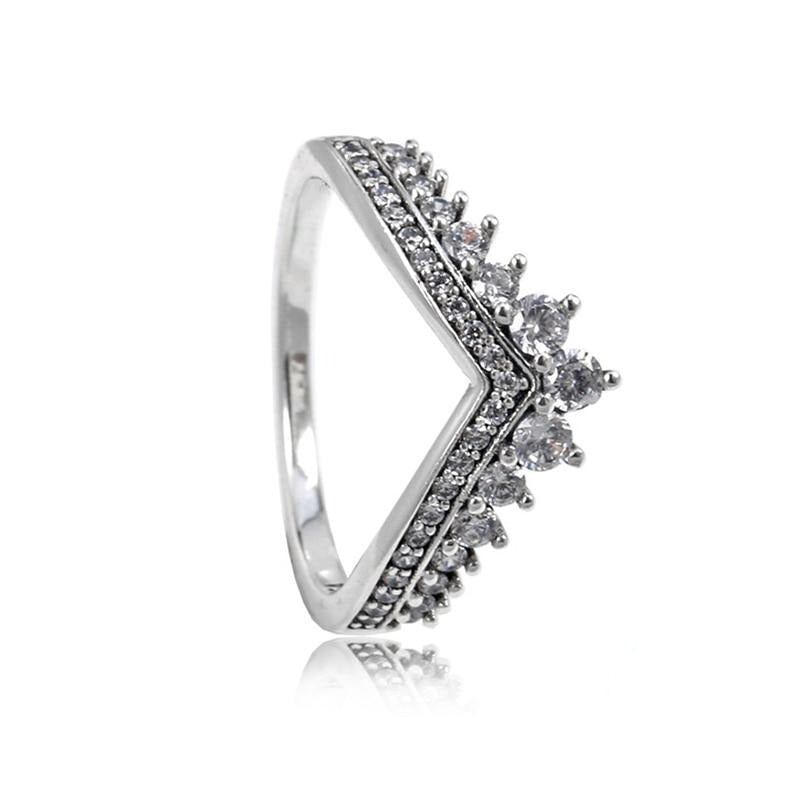 V shape Sterling silver Ring