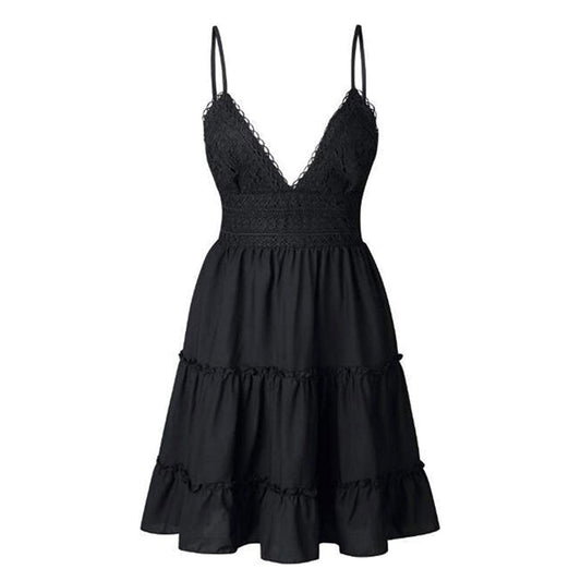 Women's V-neck Spaghetti Strap Dress