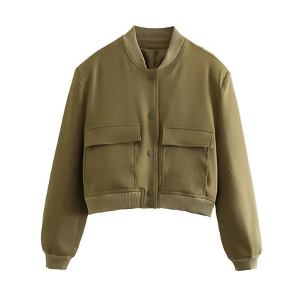 Varsity bomber jacket for women