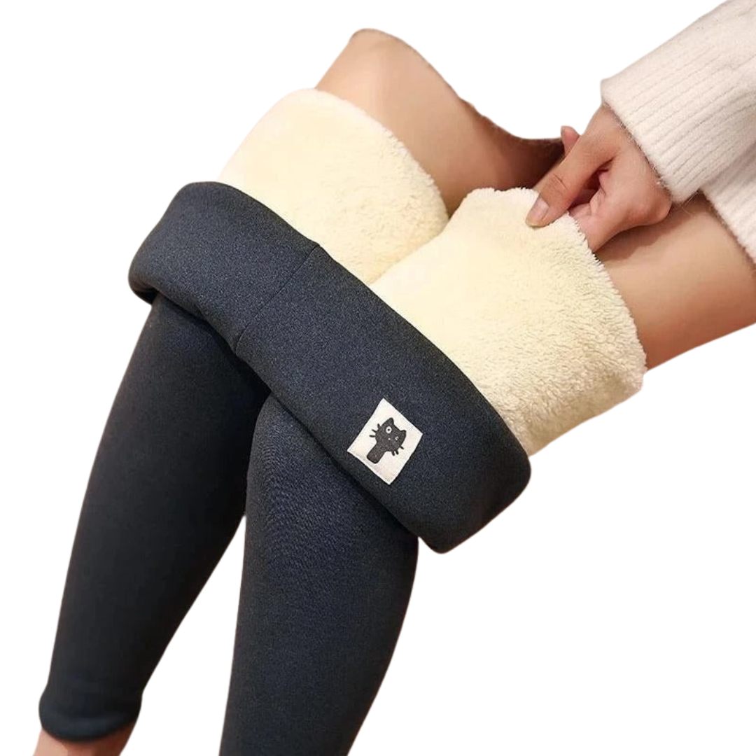 Velvet-lined fleece women's winter leggings