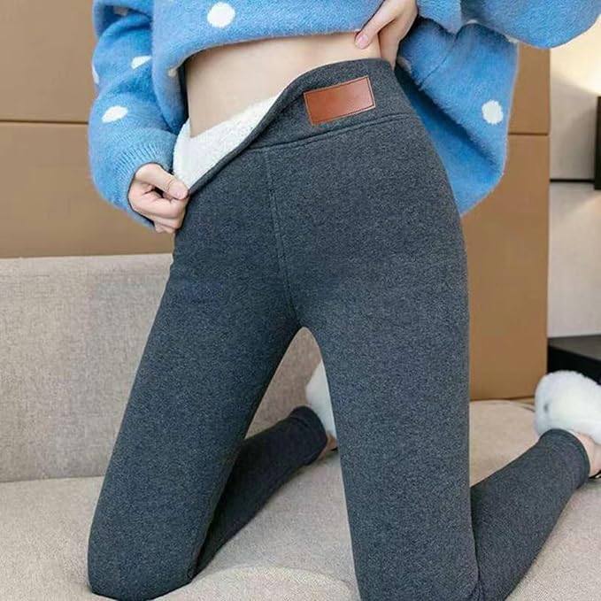 Velvet-lined fleece women's winter leggings