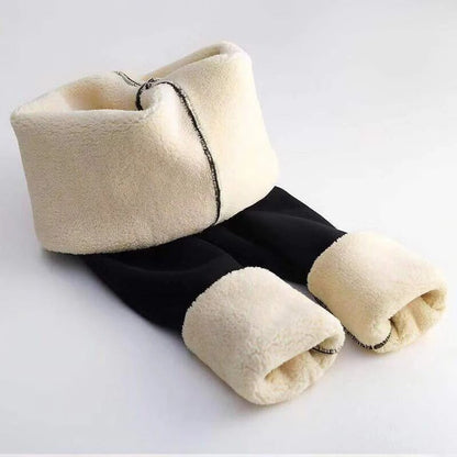 Velvet-lined fleece women's winter leggings