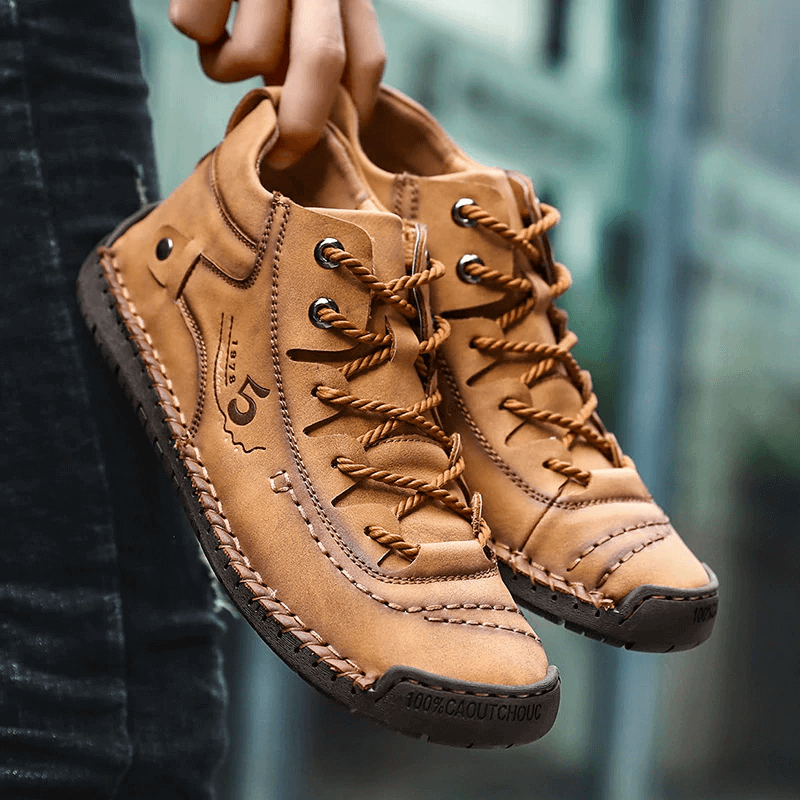 Vintage Leather Style Boots For Men