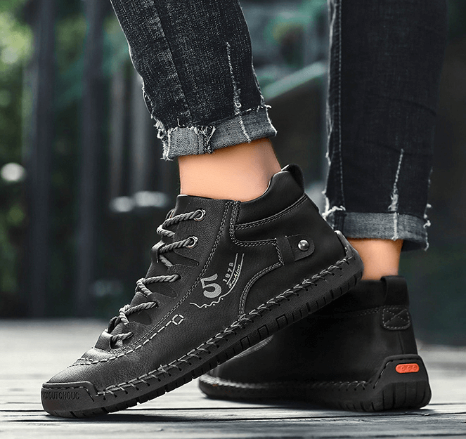 Vintage Leather Style Boots For Men
