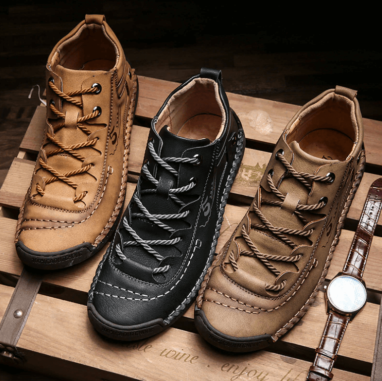 Vintage Leather Style Boots For Men