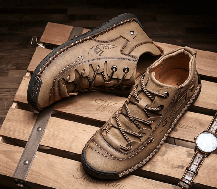 Vintage Leather Style Boots For Men