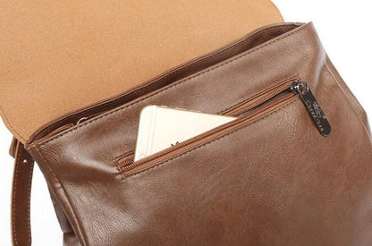Vintage faux leather backpack