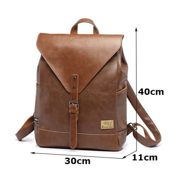 Vintage faux leather backpack