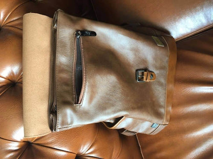 Vintage faux leather backpack