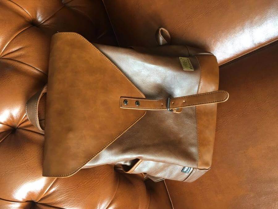 Vintage faux leather backpack