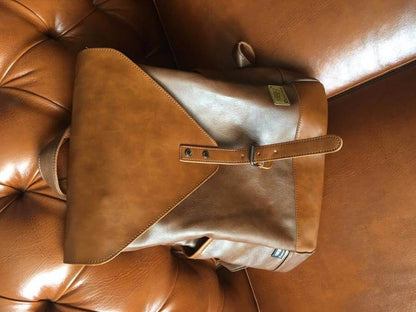 Vintage faux leather backpack