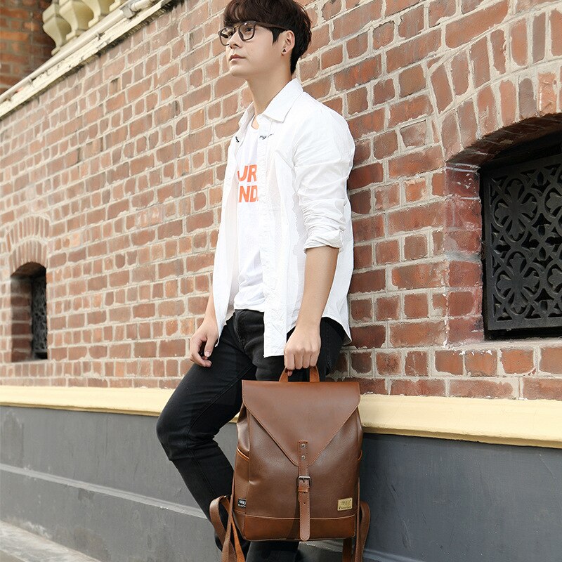 Vintage faux leather backpack