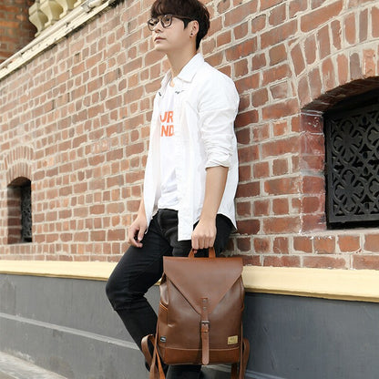 Vintage faux leather backpack