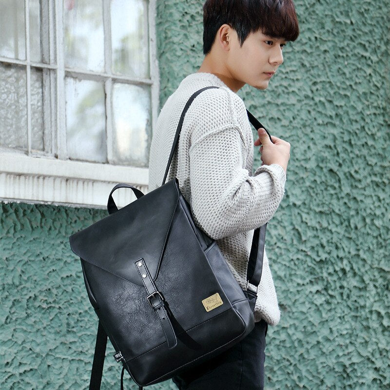 Vintage faux leather backpack