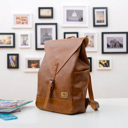 Vintage faux leather backpack