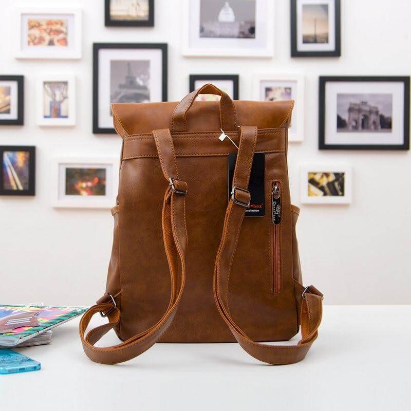 Vintage faux leather backpack