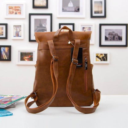 Vintage faux leather backpack