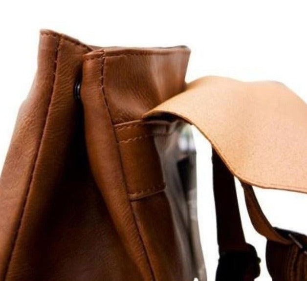 Vintage faux leather backpack