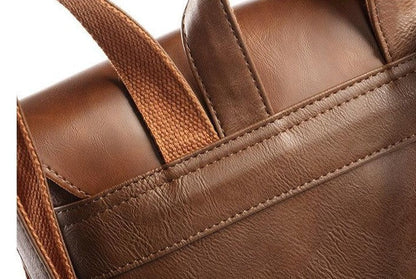 Vintage faux leather backpack