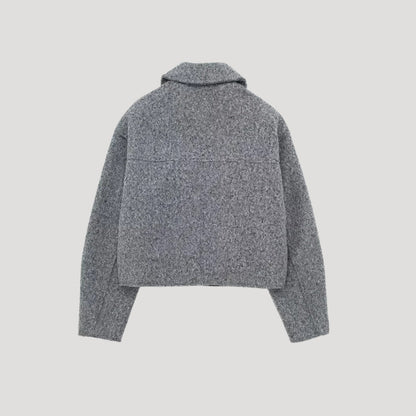 Women's Cropped Jacket With Structured Design