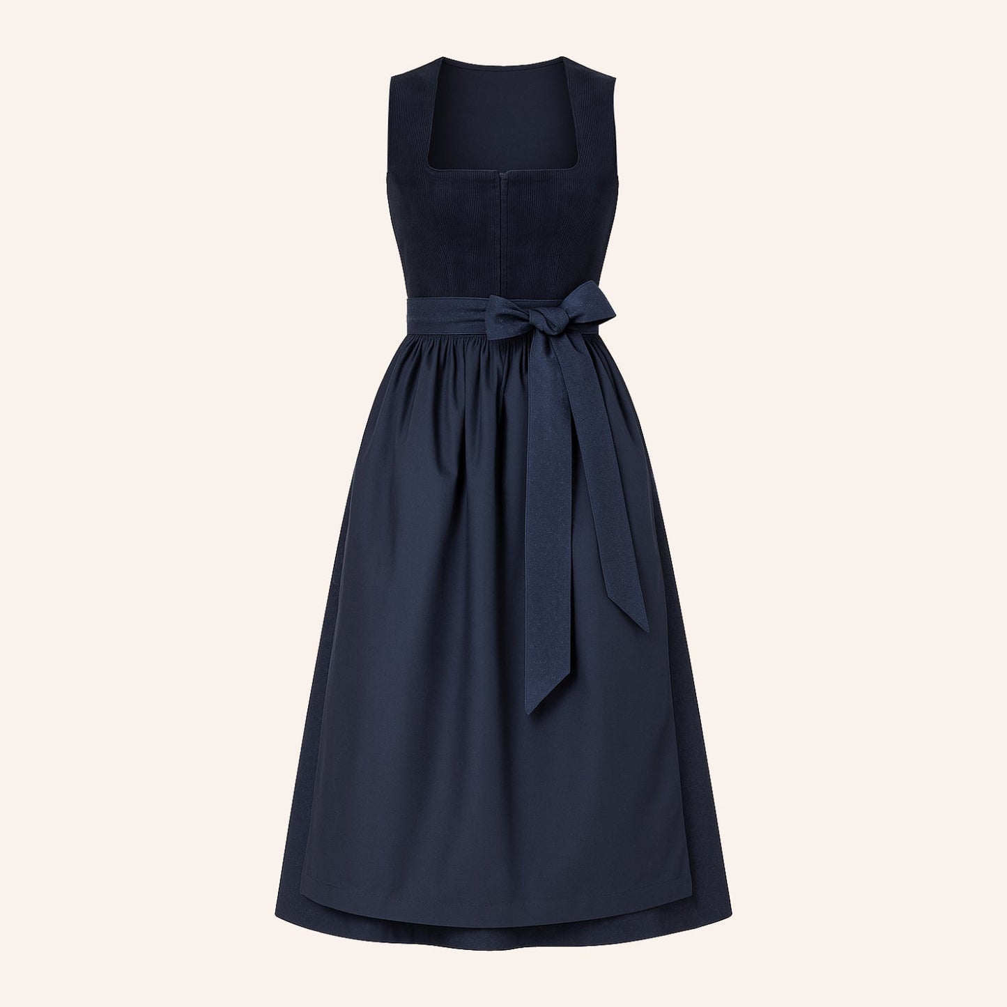 Women's Dirndlkleid navy blue with Schürze