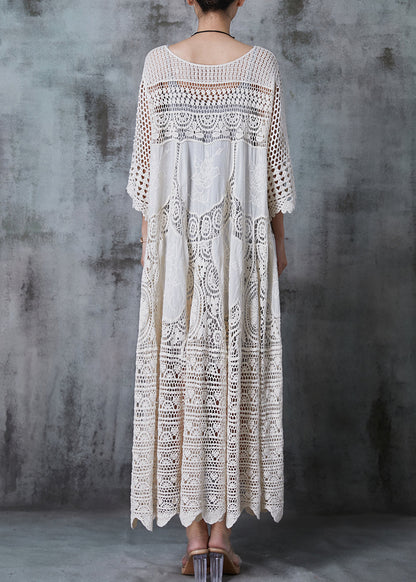 Women's Long Dress With Hollow Lace Oversized