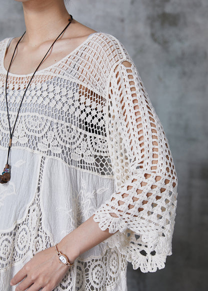 Women's Long Dress With Hollow Lace Oversized