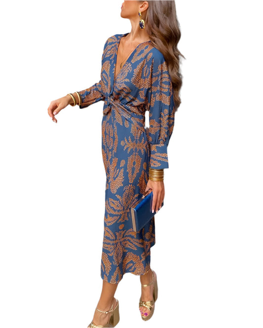 Women's Maxi Dress Boho Luxe Wrap Casual Chic