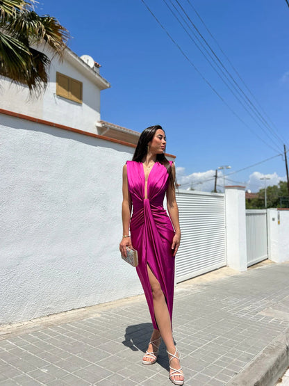 Women's Maxi Dress Pleated Style