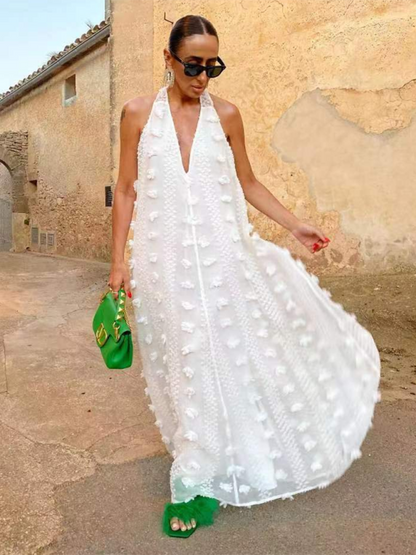 Women's Maxi Dress Halter Floral Print