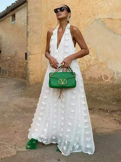 Women's Maxi Dress Halter Floral Print