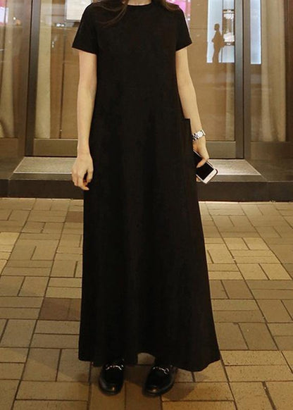 Women's Maxi Dress Cotton Tunic with Pockets