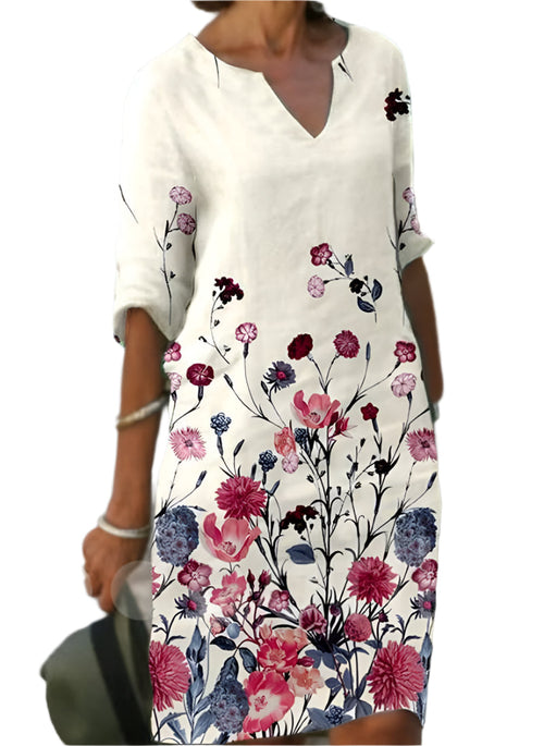 Women's Midi Dress Floral Print Casual Style
