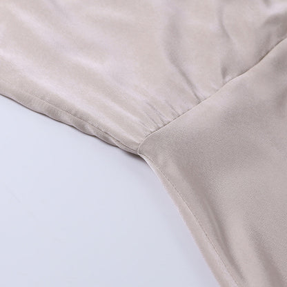 Women's Cotton Midi Dress With High Slit