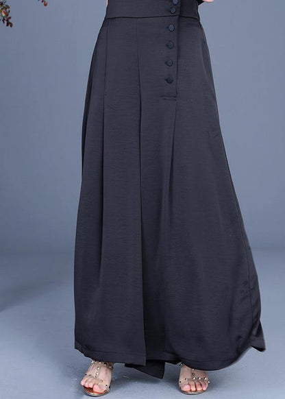 Women's Wide Trousers with Buttons