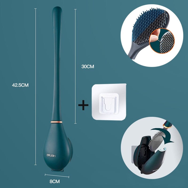 Wall-mounted Toilet brush Silicone Ergonomic Handle